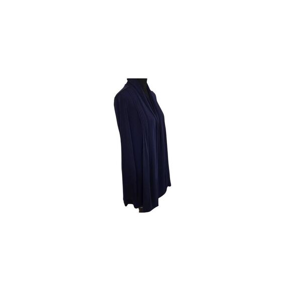GRACE  Womens Navy Blue Open Front Long Sleeve Lightweight Cardigan Small - Picture 3 of 9